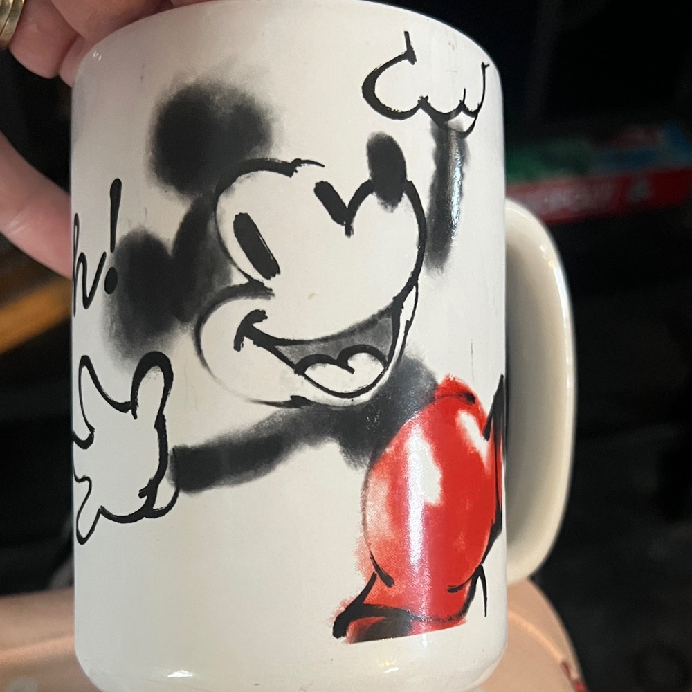 Mickey Mouse White and Red Coffee Mug
